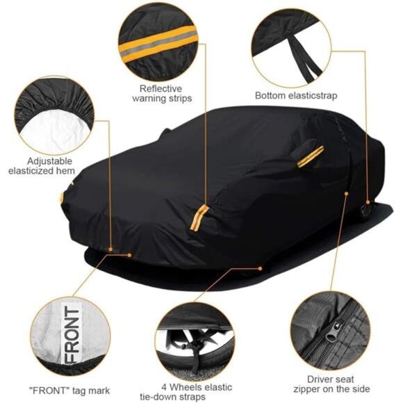 Sedan Car Cover Waterproof Heavy Duty All Weather Protection Snow - Picture 5 of 7